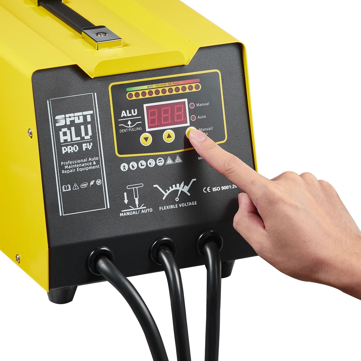 Spot Welder Dent Puller, 300W Stud Welder Dent Repair Kit with Heat Gun, Auto/Manual Welding Mode, 110V Auto Body Spot Welding Dent Repair Machine for Aluminum Car Body Panels Repair