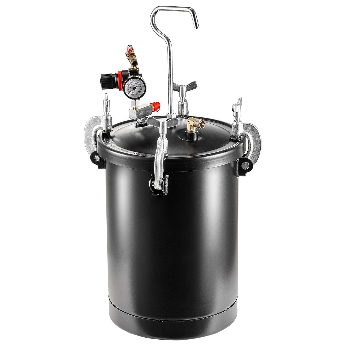 Spray Paint Pressure Pot, 15L/3.75gal Pressure Pot Tank, 60 psi Adjustale Pressure, Steel Pressure Pot Paint Tank with Spray Gun, Hoses, Pressure Gauge, for Home Decor and Industry Painting