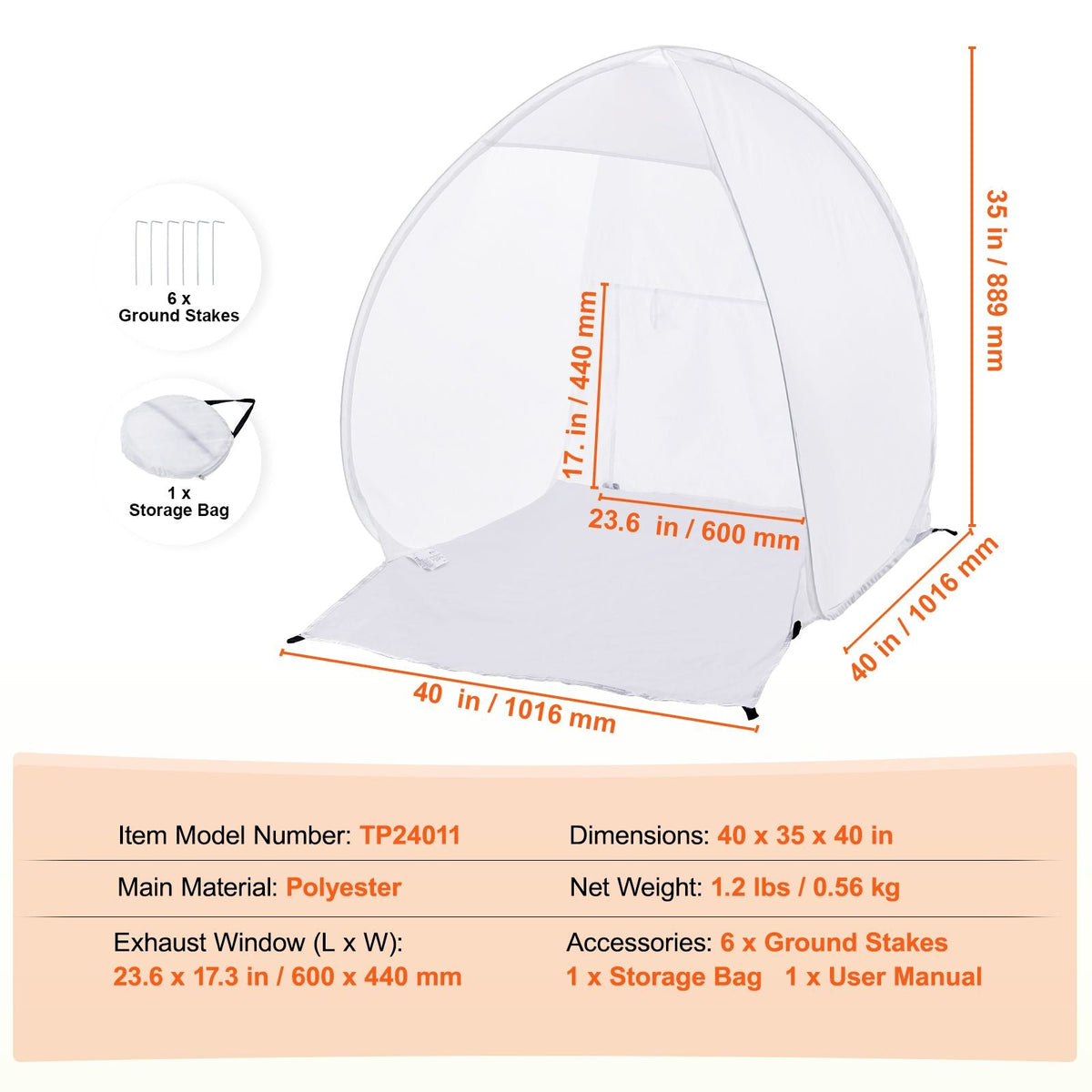 Spray Paint Shelter, 40 x 35 x 40 in Pop-Up Portable Spray Paint Tent with Built-In Floor, Exhaust Window and Storage Bag, Foldable Paint Booth for Furniture, DIY Hobby Tool Painting Station