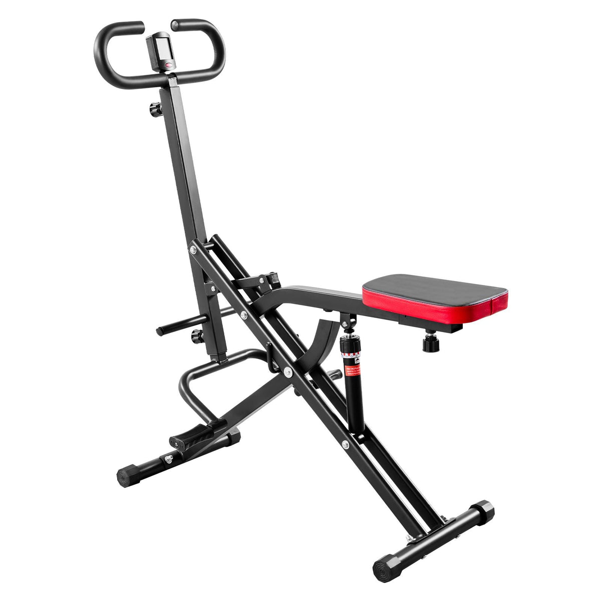 Squat Machine, Deep Squat Rowing Machine for Home, Easy Setup & Foldable Exercise Equipment, Glute Trainer Machine with 12-Gear Adjustable Resistance, Glutes & Leg Home Workout Machine, Black
