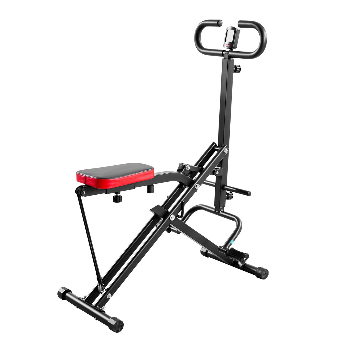 Squat Machine, Deep Squat Rowing Machine for Home, Easy Setup & Foldable Exercise Equipment, Glute Trainer Machine with 2 High-Strength Resistance Bands, Glutes & Leg Home Workout Machine, Black