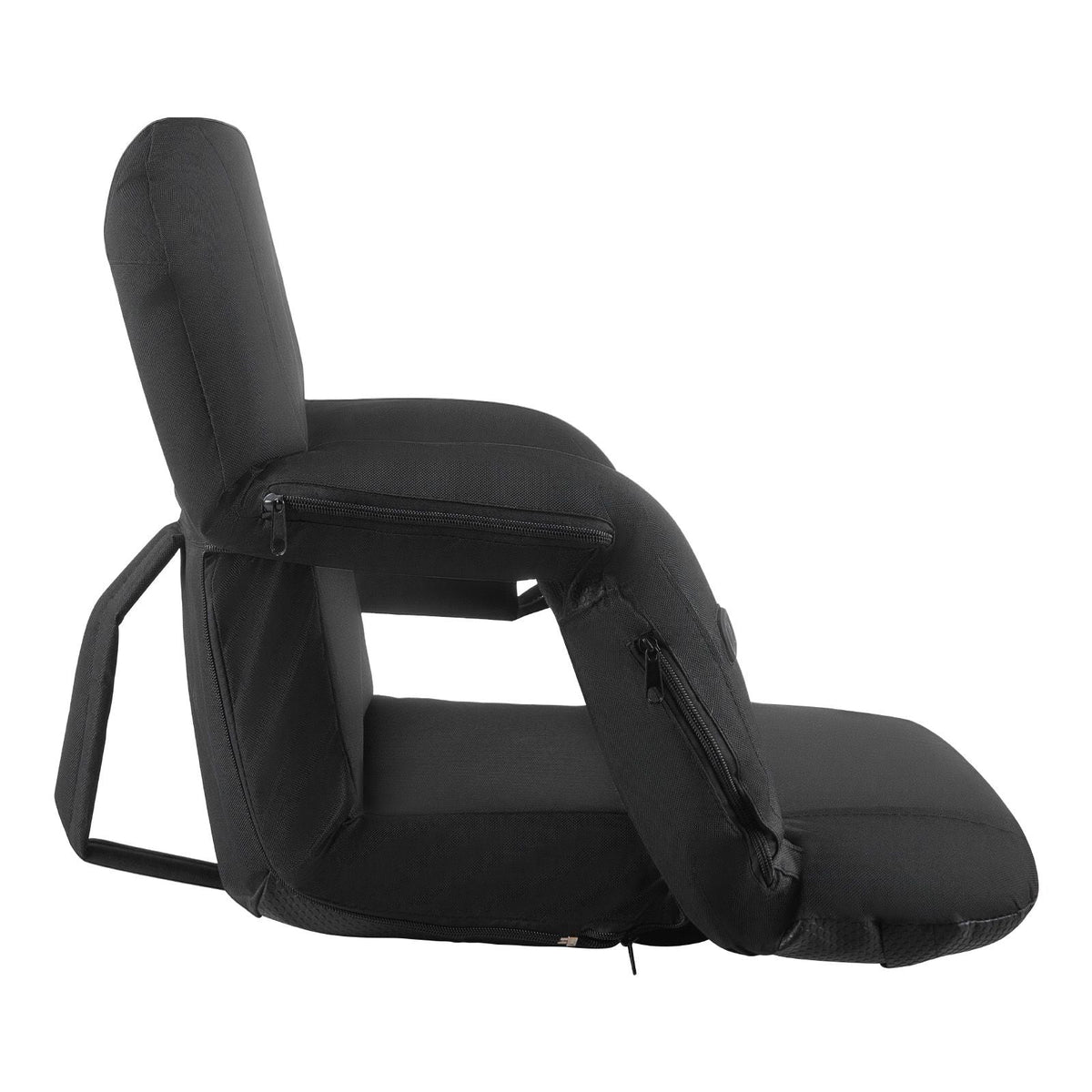 Stadium Seat, 25 inch Heated Stadium Chair, Bleacher Seat Heated with 4 Pockets for Bleachers, 3 Level Heating & 6 Modes Vibration Portable Heating Stadiums Chair for Camping, Sports Events