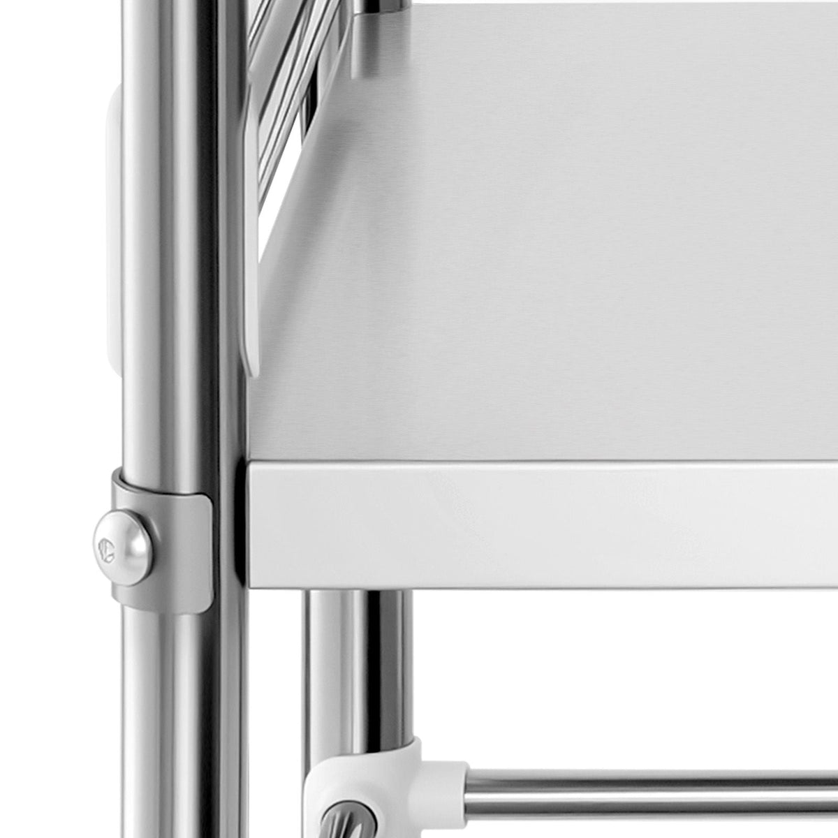 Stainless Steel Cart, 3-Tier Rolling Lab Utility Cart with Lockable Wheels, Medical Serving Trolley Clinic Tray, Heavy Duty Mobile Service Storage Tray for Hospital, Restaurant, Kitchen, Salon
