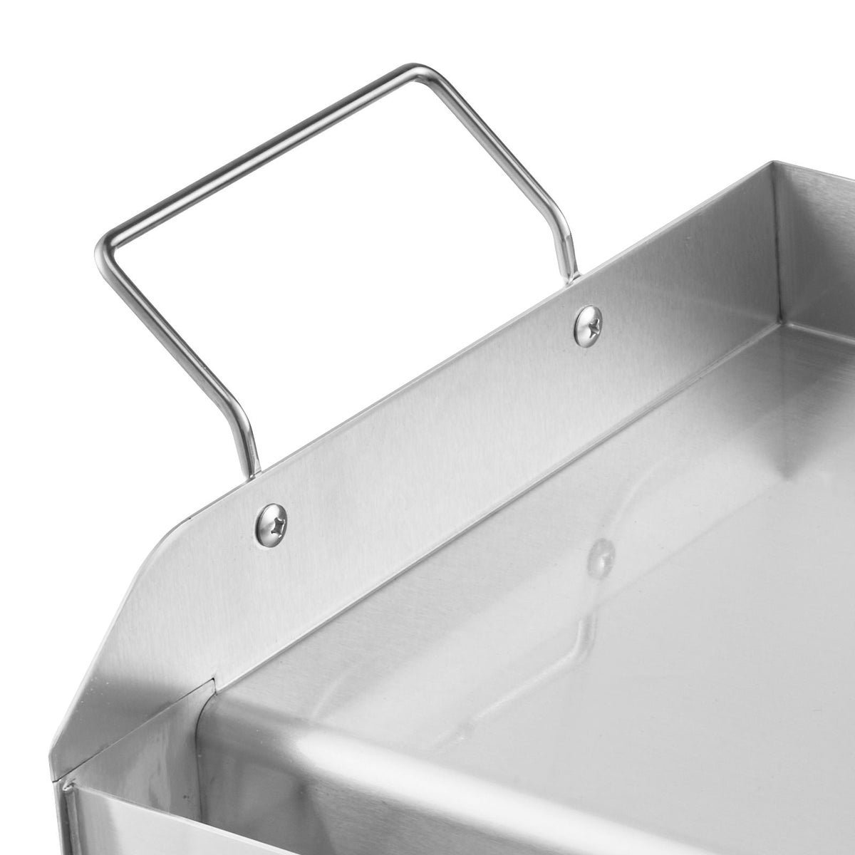 Stainless Steel Griddle, 17x13 inch Universal Flat Top Rectangular Plate, Gas Grill Griddle for BBQ Grill, Teppanyaki, Portable Family Cookware with Handle, for Camping Tailgating Party