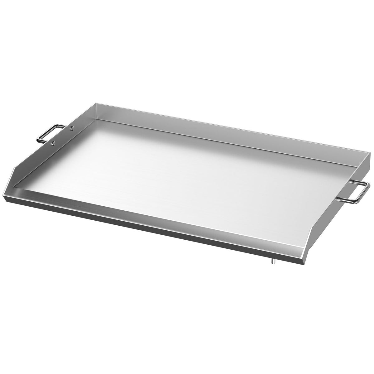 Stainless Steel Griddle,32" X 17" Universal Flat Top Rectangular Plate , BBQ Charcoal/Gas Grill with 2 Handles and Grease Groove with Hole, Grills for Camping, Tailgating and Parties .