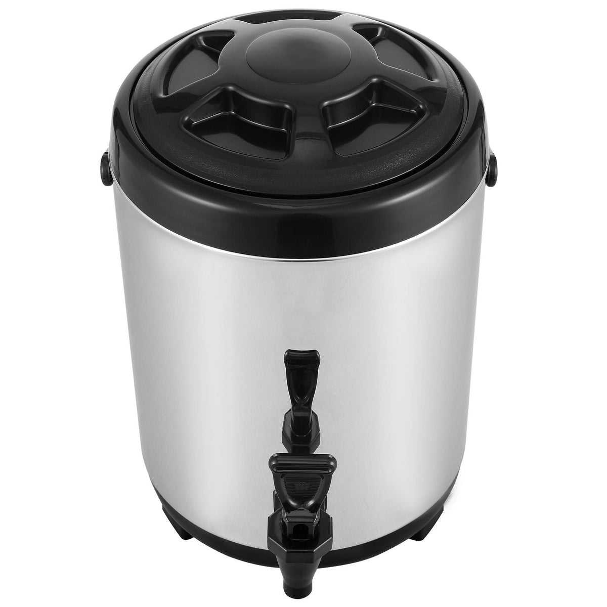 Stainless Steel Insulated Beverage Dispenser, 1.5 Gallon 6 Liter, Thermal Hot and Cold Drink Server Dispenser with Spigot Handle, Food-grade for Hot Tea Coffee Water Restaurant Drink Shop
