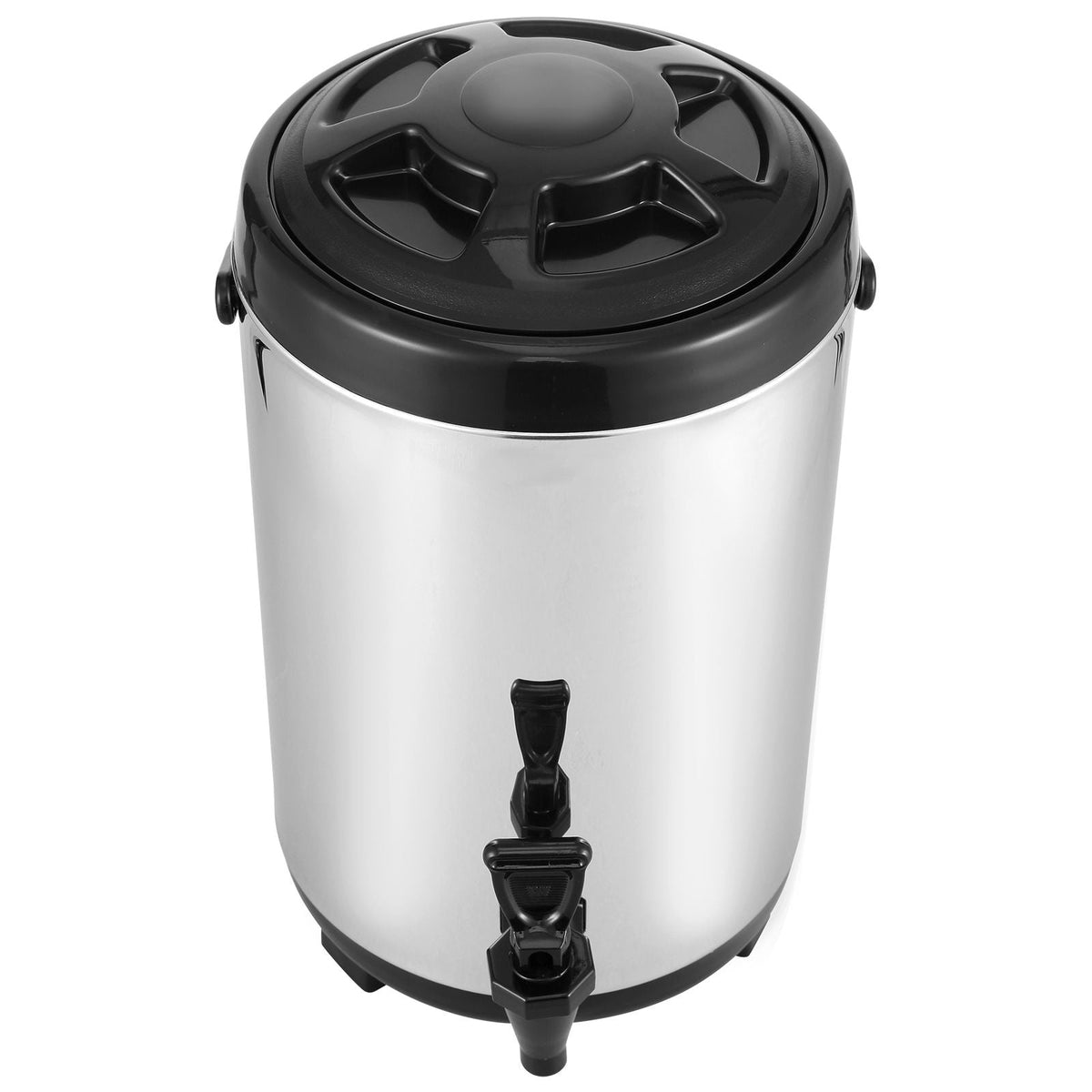 Stainless Steel Insulated Beverage Dispenser, 2 Gallon 7.6 Liter, Thermal Hot and Cold Drink Server Dispenser with Spigot Handle, Food-grade for Hot Tea Coffee Water Restaurant Drink Shop