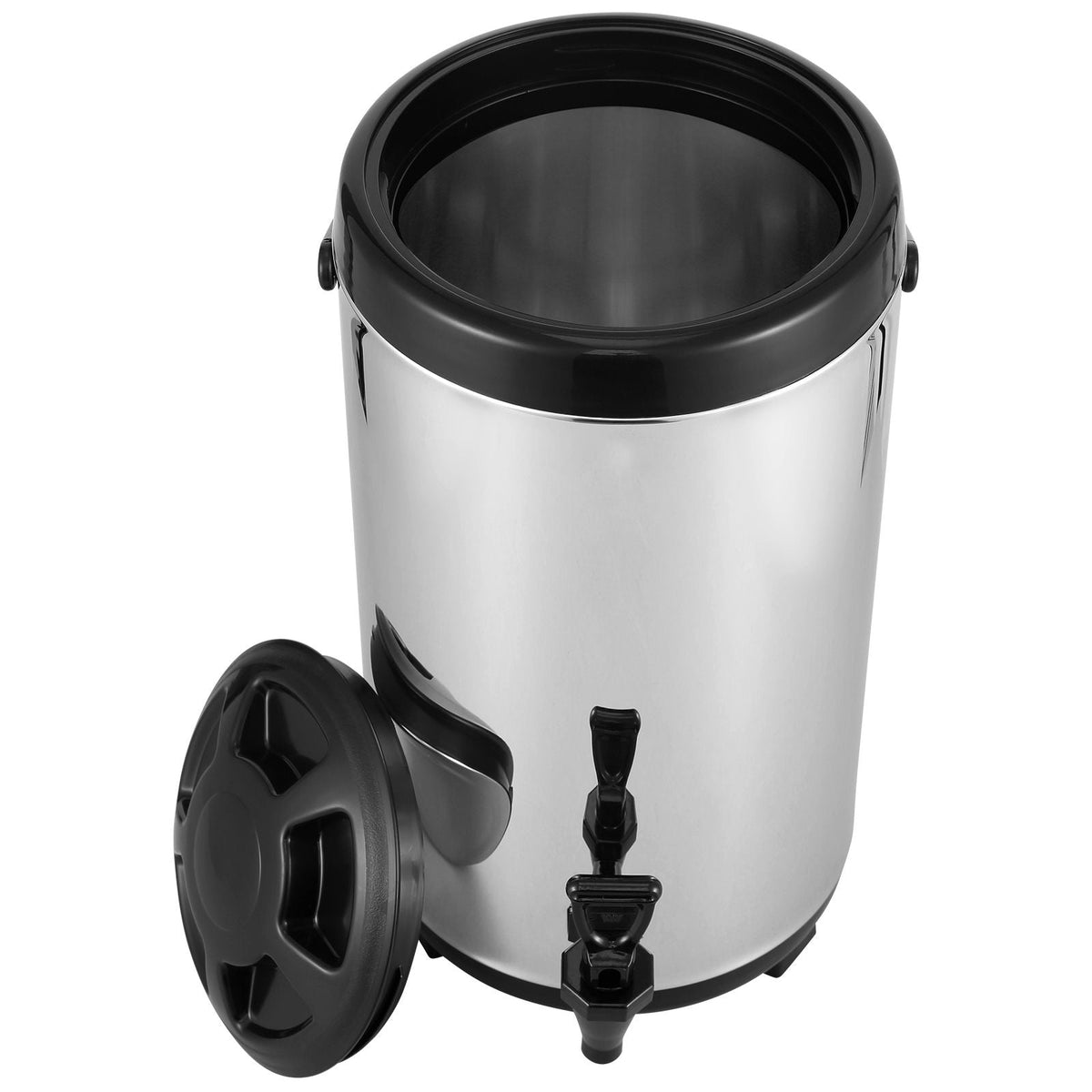 Stainless Steel Insulated Beverage Dispenser, 2.4 Gallon 9.2 Liter, Thermal Hot and Cold Drink Server Dispenser with Spigot Handle, Food-grade for Hot Tea Coffee Water Restaurant Drink Shop
