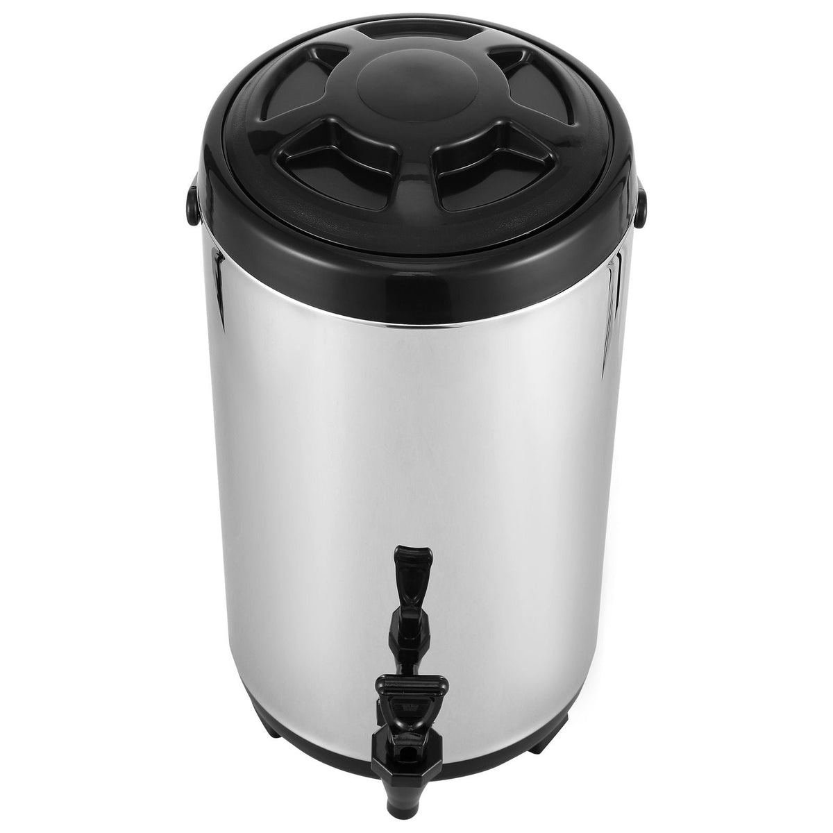 Stainless Steel Insulated Beverage Dispenser, 2.4 Gallon 9.2 Liter, Thermal Hot and Cold Drink Server Dispenser with Spigot Handle, Food-grade for Hot Tea Coffee Water Restaurant Drink Shop