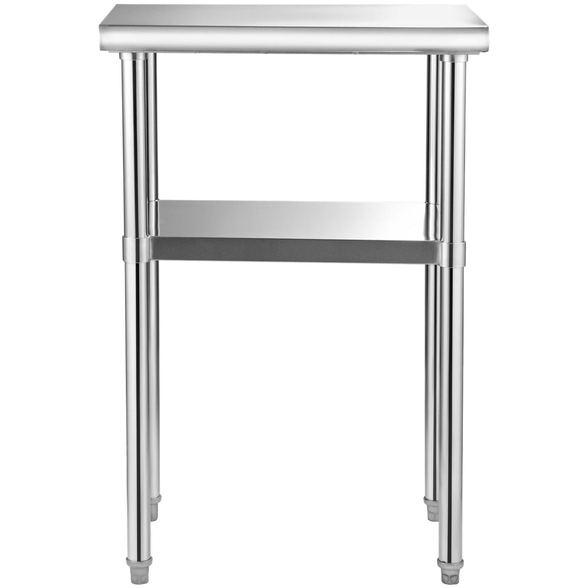 Stainless Steel Prep Table, 24 x 18 x 36 Inch, 600lbs Load Capacity Heavy Duty Metal Worktable with Adjustable Undershelf & Feet, Commercial Workstation for Kitchen Restaurant Garage Backyard