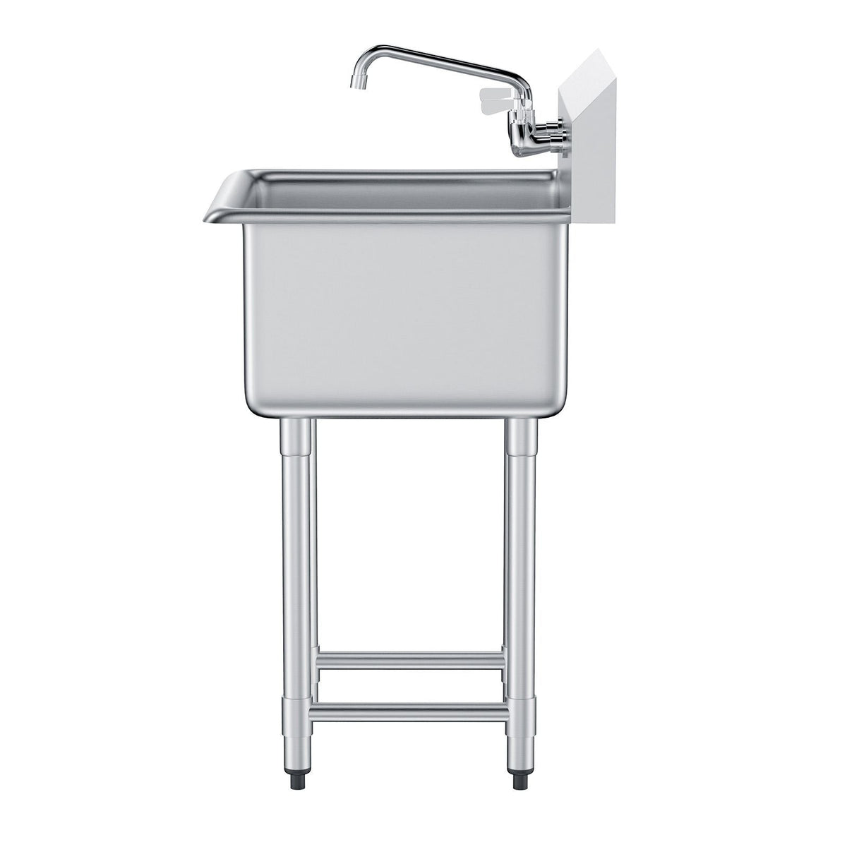 Stainless Steel Prep & Utility Sink, 1 Compartment Free Standing Small Sink Include Faucet & legs, 21"x41" Commercial Single Bowl Sinks for Garage, Restaurant, Kitchen, Laundry