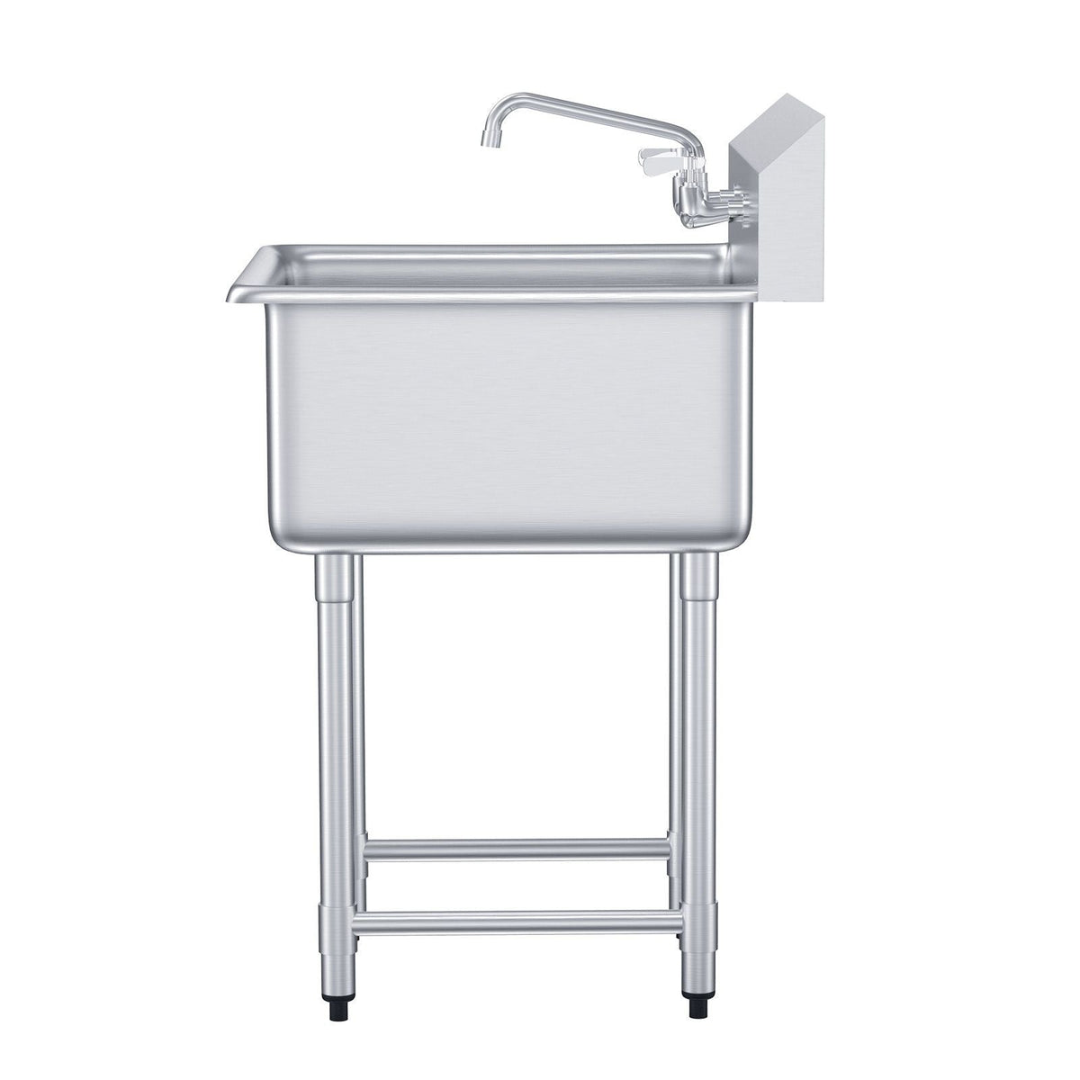 Stainless Steel Prep & Utility Sink, 1 Compartment Free Standing Small Sink Include Faucet & legs, 27"x41" Commercial Single Bowl Sinks for Garage, Restaurant, Kitchen, Laundry