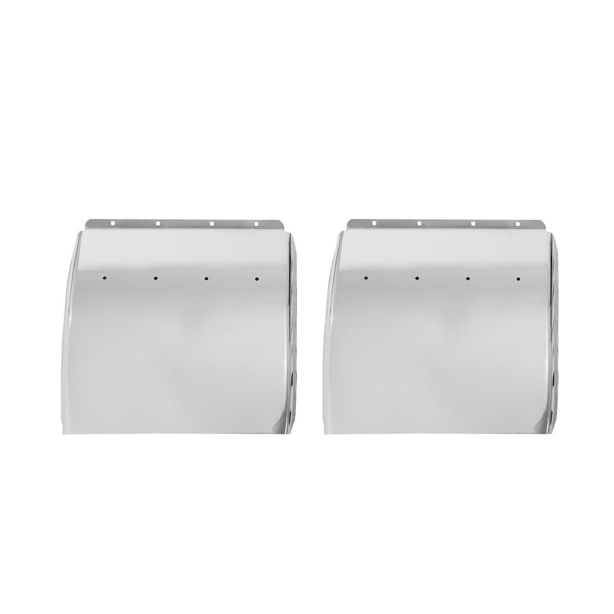 Stainless Steel Quarter Fenders for Semi Trucks, 24" x 24" Semi Truck Fenders with Tube Bracket and Mounting Hardware, 1 Pair Right & Left Quarter Fender Set, Fit for Freightliner, Peterbilt