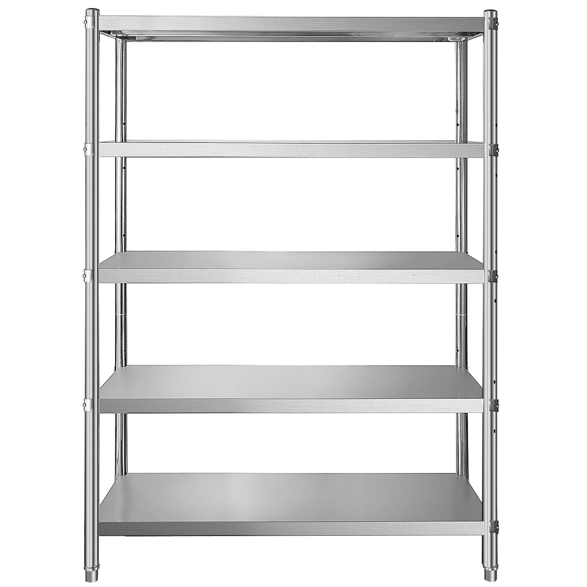 Stainless Steel Shelves 48x18.5 Inch 5 Tier Adjustable Shelf Storage Unit Stainless Steel Rack Shelving Heavy Duty Shelving for Kitchen Commercial Office Garage Storage 330lb Per Shelf