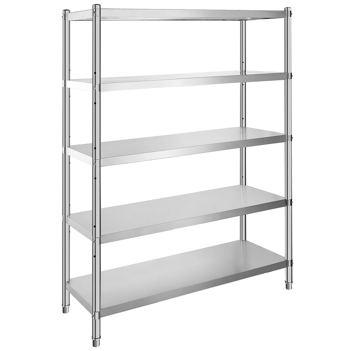 Stainless Steel Shelves 48x18.5 Inch 5 Tier Adjustable Shelf Storage Unit Stainless Steel Rack Shelving Heavy Duty Shelving for Kitchen Commercial Office Garage Storage 330lb Per Shelf