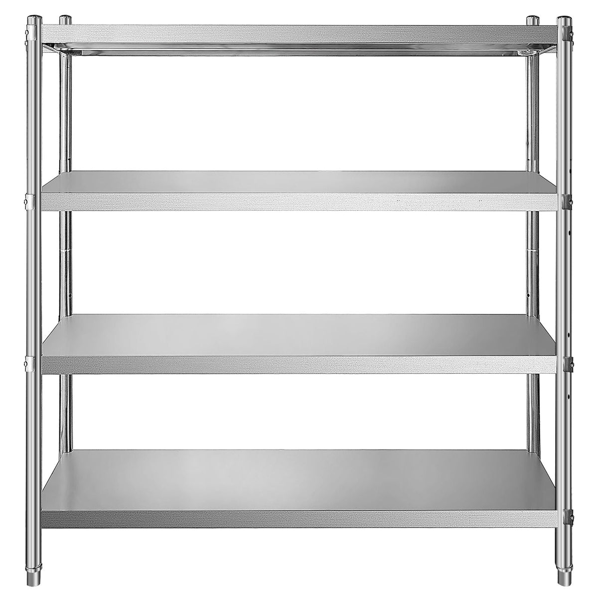 Stainless Steel Shelving 60x18.5 Inch 4 Tier Adjustable Shelf Storage Unit Stainless Steel Heavy Duty Shelving for Kitchen Commercial Office Garage Storage 330lb Per Shelf