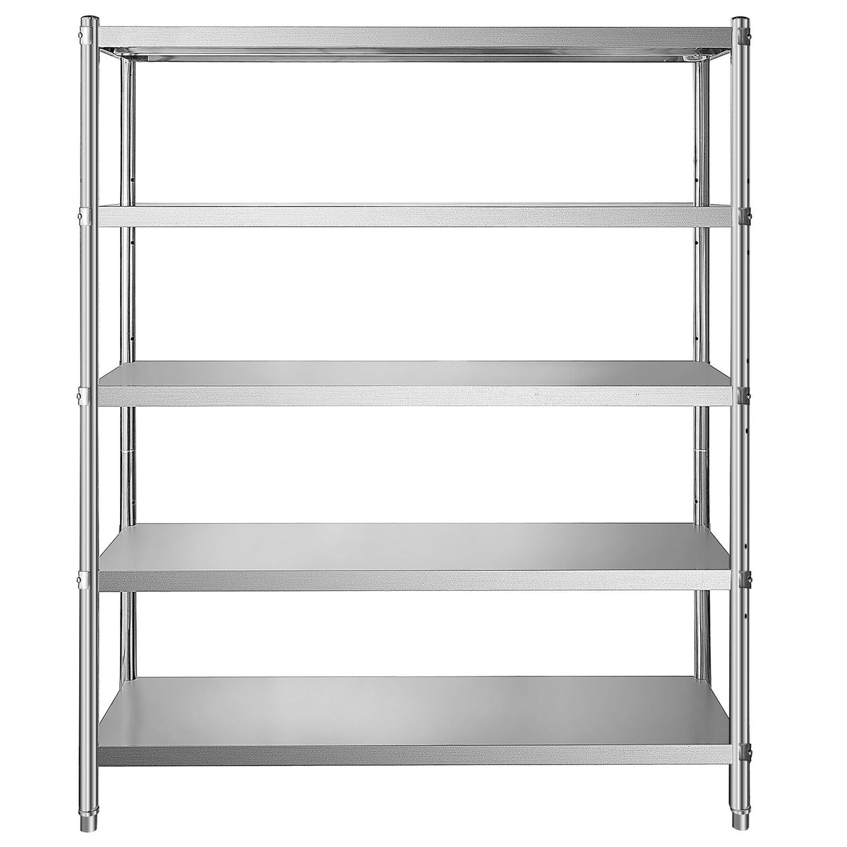 Stainless Steel Shelving 60x18.5 Inch 5 Tier Adjustable Shelf Storage Unit Stainless Steel Heavy Duty Shelving for Kitchen Commercial Office Garage Storage 330lb Per Shelf