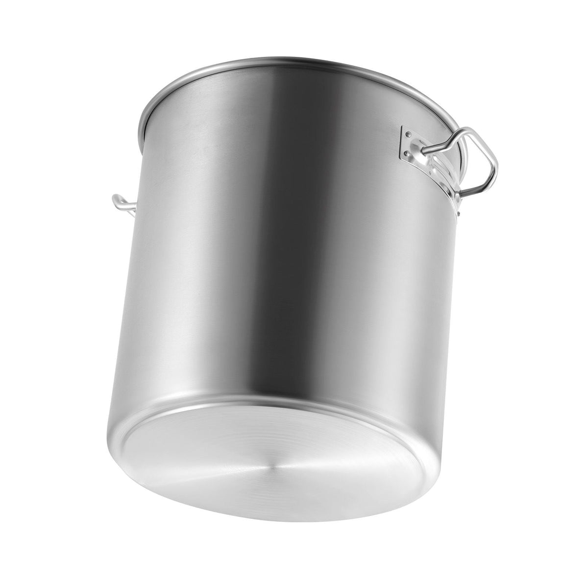 Stainless Steel Stockpot, 24 Quart Cooking Pots, Cookware Sauce Pot with Lid, and Handle, Heavy Duty Commercial Grade Stock Pot, Sanding Treatment, for Steaming Boiling or Frying Silver