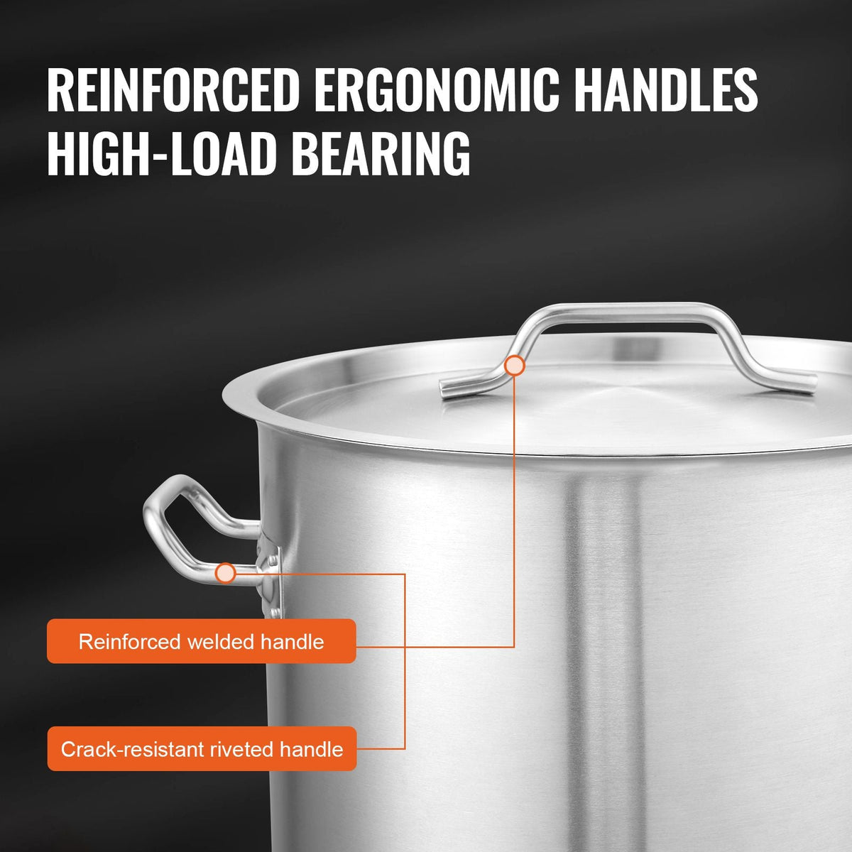 Stainless Steel Stockpot, 42 Quart Large Cooking Pots, Cookware Sauce Pot with Basket, Lid, and Handle, Heavy Duty Commercial Grade Stock Pot, Sanding Treatment, for Large Groups Events Silver