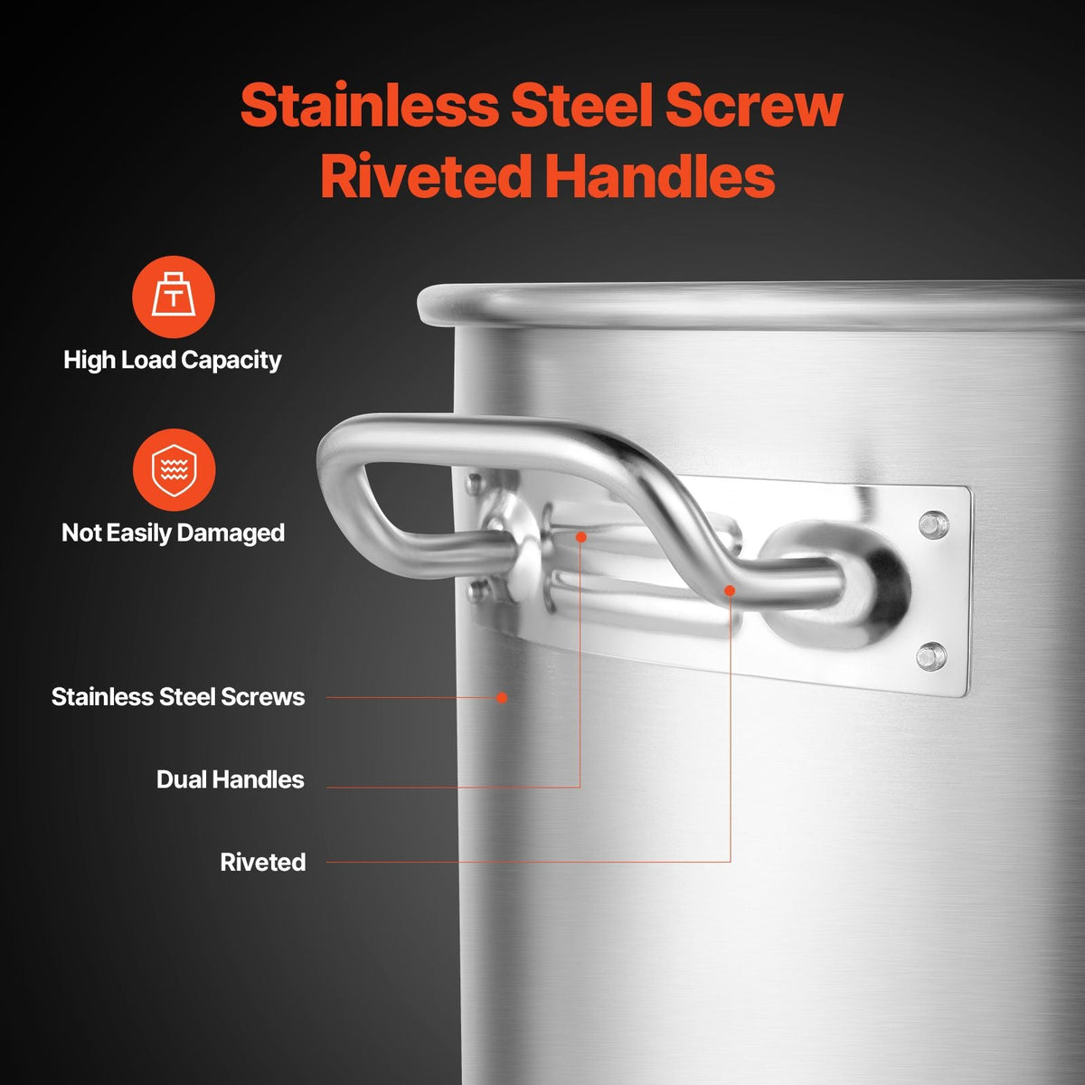 Stainless Steel Stockpot, 54L Large Cooking Pots, Cookware Sauce Pot with Basket, Lid, and Handle, Heavy Duty Commercial Grade Stock Pot, Sanding Treatment, for Large Groups Events Silver