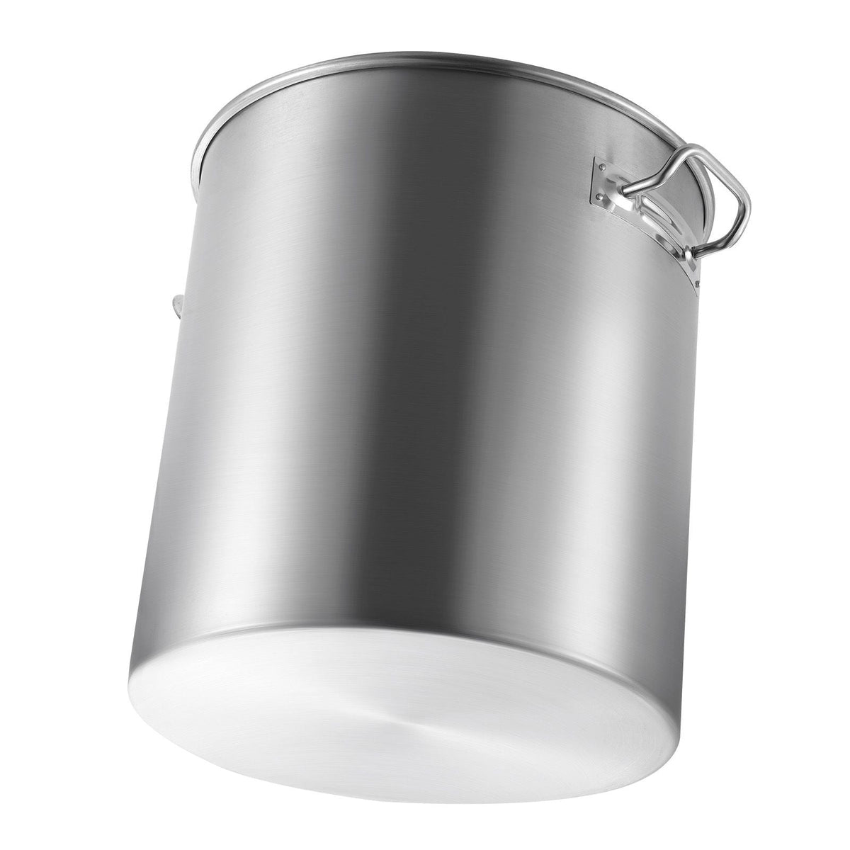 Stainless Steel Stockpot, 54L Large Cooking Pots, Cookware Sauce Pot with Basket, Lid, and Handle, Heavy Duty Commercial Grade Stock Pot, Sanding Treatment, for Large Groups Events Silver