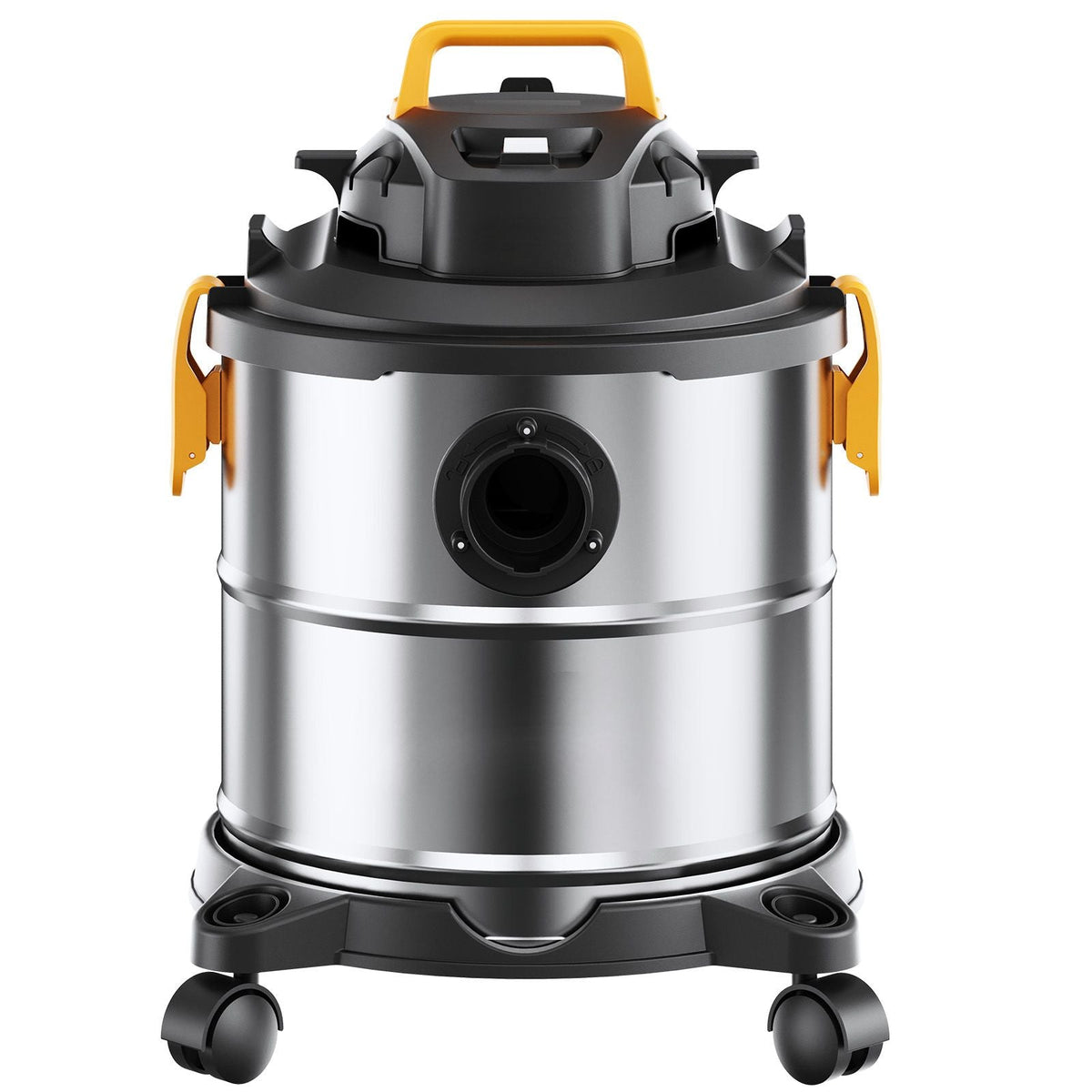 Stainless Steel Wet Dry Shop Vacuum, 5.5 Gallon 6 Peak HP Wet/Dry Vac, Powerful Suction with Blower Function w/ Attachment 2-in-1 Crevice Nozzle, Small Vac Perfect for Carpet Debris, Pet Hair