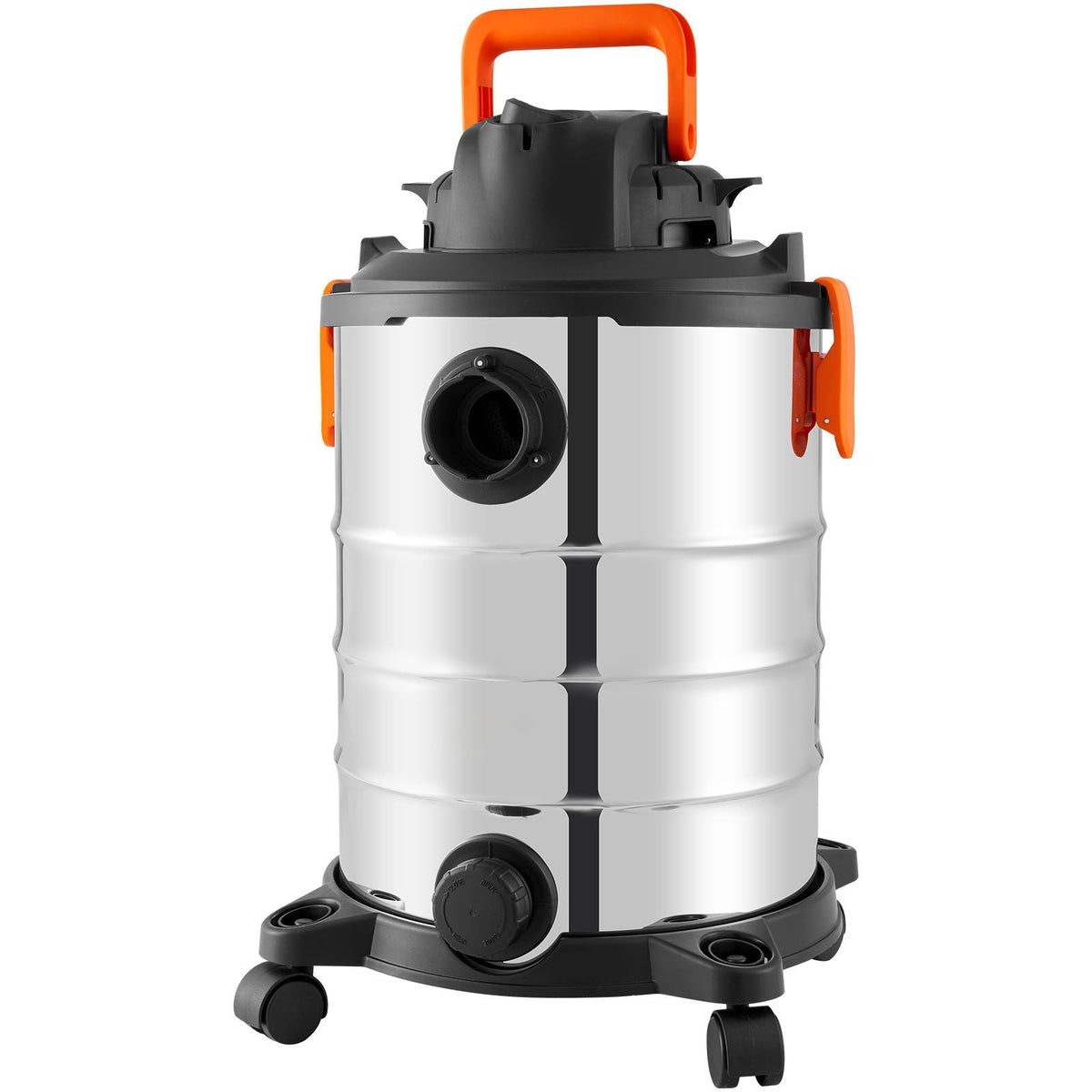 Stainless Steel Wet Dry Shop Vacuum, 8 Gallon 6 Peak HP Wet/Dry Vac, Powerful Suction with Blower Function w/ Attachment 2-in-1 Crevice Nozzle, Small Shop Vac Perfect for Carpet Debris, Pet Hair