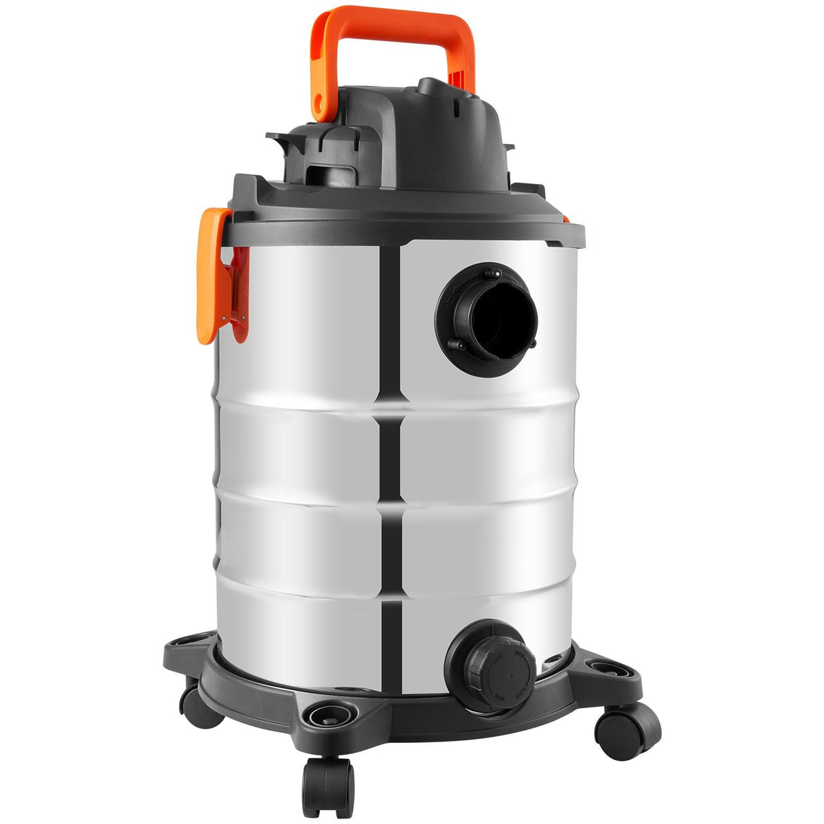 Stainless Steel Wet Dry Shop Vacuum, 8 Gallon 6 Peak HP Wet/Dry Vac, Powerful Suction with Blower Function w/ Attachment 2-in-1 Crevice Nozzle, Small Shop Vac Perfect for Carpet Debris, Pet Hair