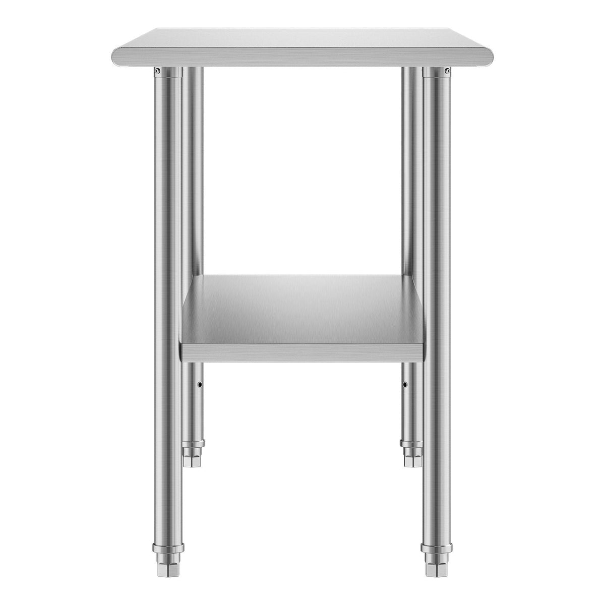 Stainless Steel Work Table, 24x60 Inch Food Prep Table, Commercial Kitchen Workstation with Adjustable Undershelf, Metal Heavy Duty Utility Worktable, for Restaurant Home Hotel Garage Outdoor