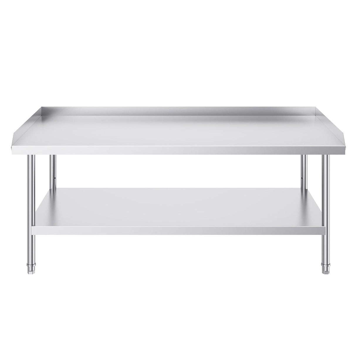 Stainless Steel Work Table, 30 x 60 x 26 Inch Commercial Food Prep Worktable, 3-Sided Backsplash Heavy Duty Prep Worktable, Metal Work Table for Restaurant Home Hotel