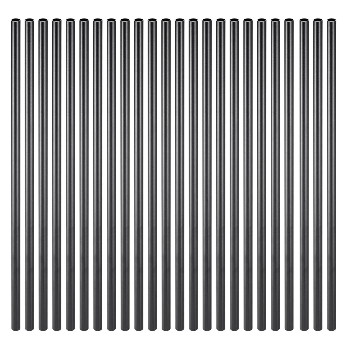 Staircase Balusters 101 Pack, 26 In Aluminum Stair Balusters, 3/4 Inch Water-Proof Round Metal Spindle Railing, Hollow Deck Railing with Rail Caps & Screws for Stairs, Porch, Patio, Matte Black