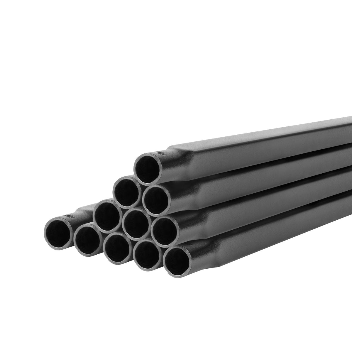 Staircase Balusters 11 Pack, 44 Inch Durable Carbon Steel Stair Balusters, 0.5 Inch Indoor Square Metal Spindle Railing, Corrosion-Proof Hollow Deck Railing with Pre-Drilled Holes, Matte Black