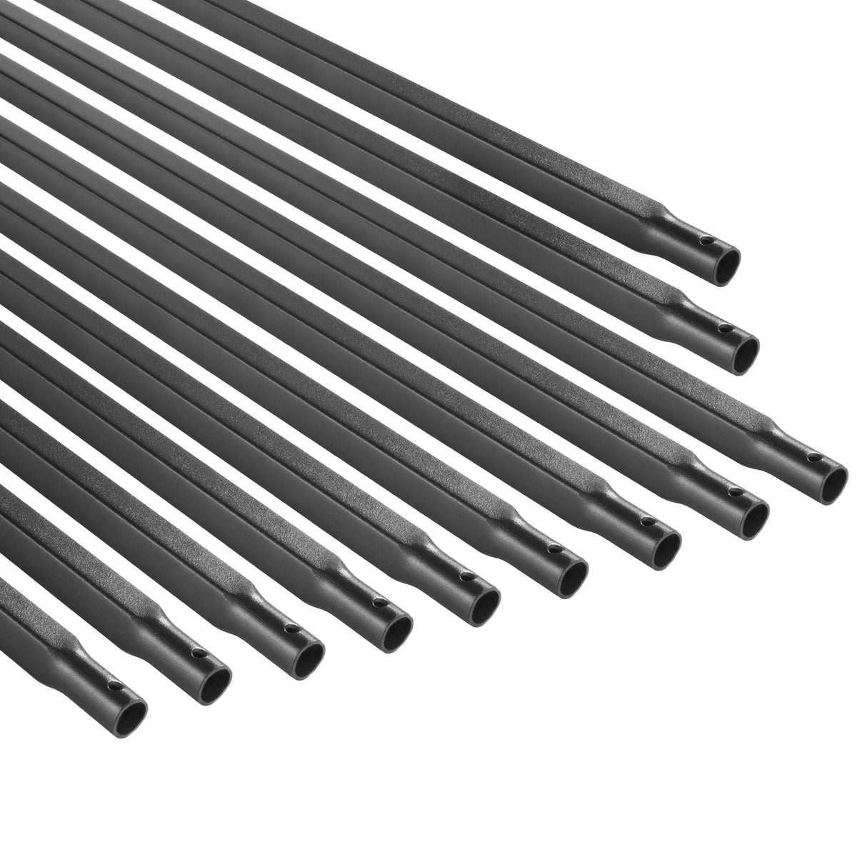 Staircase Balusters 11 Pack, 44 Inch Durable Carbon Steel Stair Balusters, 0.5 Inch Indoor Square Metal Spindle Railing, Corrosion-Proof Hollow Deck Railing with Pre-Drilled Holes, Matte Black