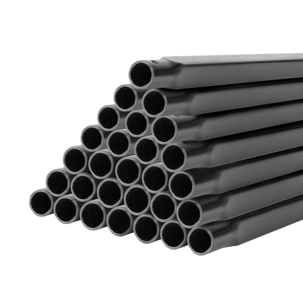 Staircase Balusters 31 Pack, 44 Inch Durable Carbon Steel Stair Balusters, 0.5 Inch Indoor Square Metal Spindle Railing, Corrosion-Proof Hollow Deck Railing with Pre-Drilled Holes, Matte Black