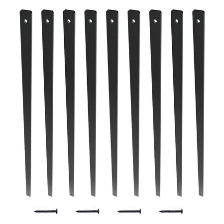 Staircase Metal Balusters, 38'' x 1'' Flat Aluminum Alloy Decorative Banister Spindles, 72 Pack Deck Baluster with Screws, Classic Hollow Deck Railing Satin Black Powder Coated for Porch