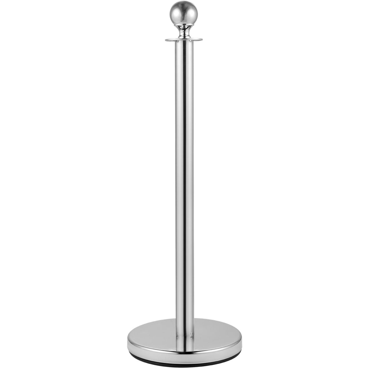 Stanchion Post with Velvet Ropes, 6-Pack Crowd Control Stanchion with 3PCS 5FT Red Velvet Ropes, Stainless Steel Queue Barrier Line Divider with Ball Top for Events, Museums, Parties