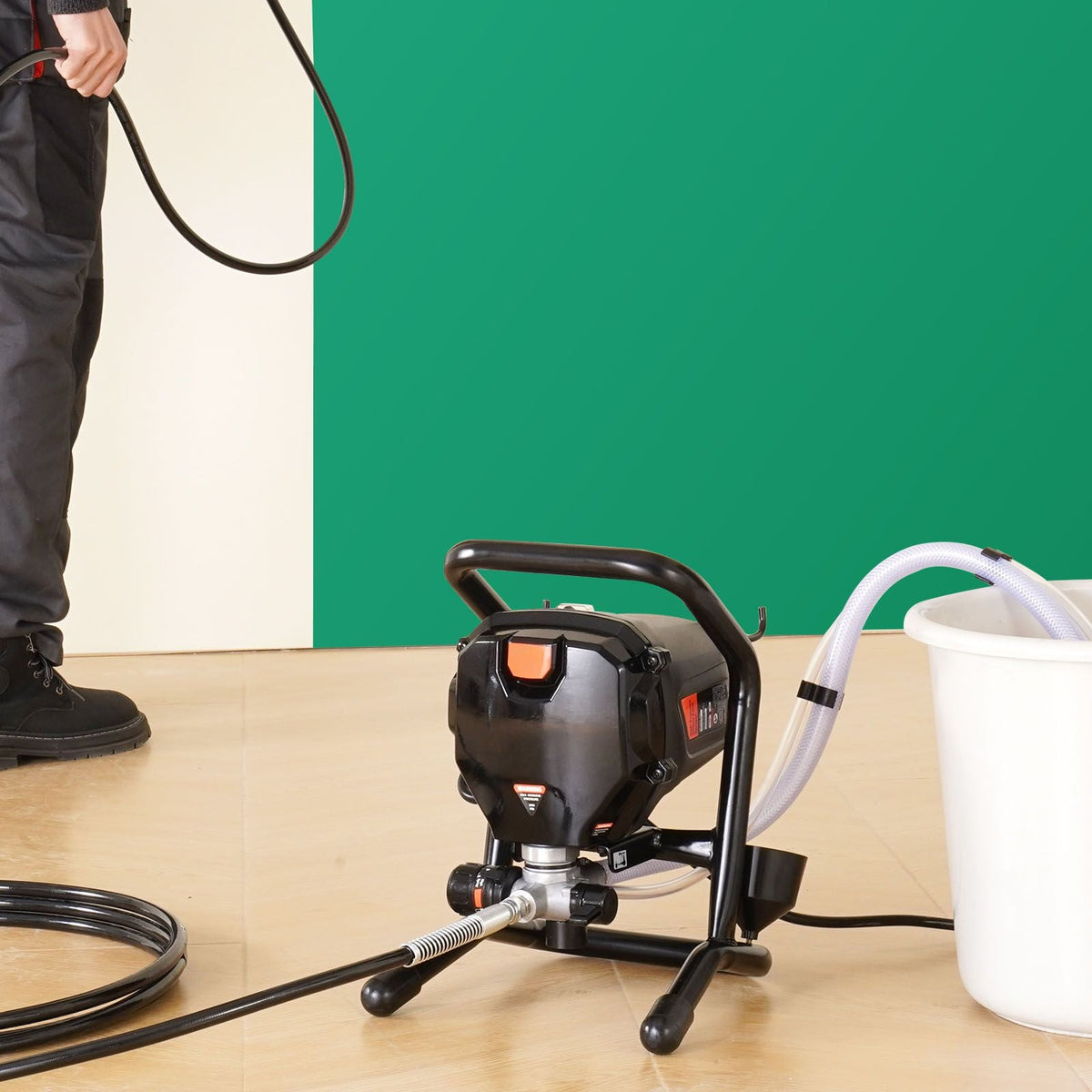 Stand Airless Paint Sprayer, 3000PSI 750W Efficient Electric Airless Sprayer,for Home Interior and Exterior Furniture and Fences, Handheld Paint Sprayers, Fine and Even Painting Effect