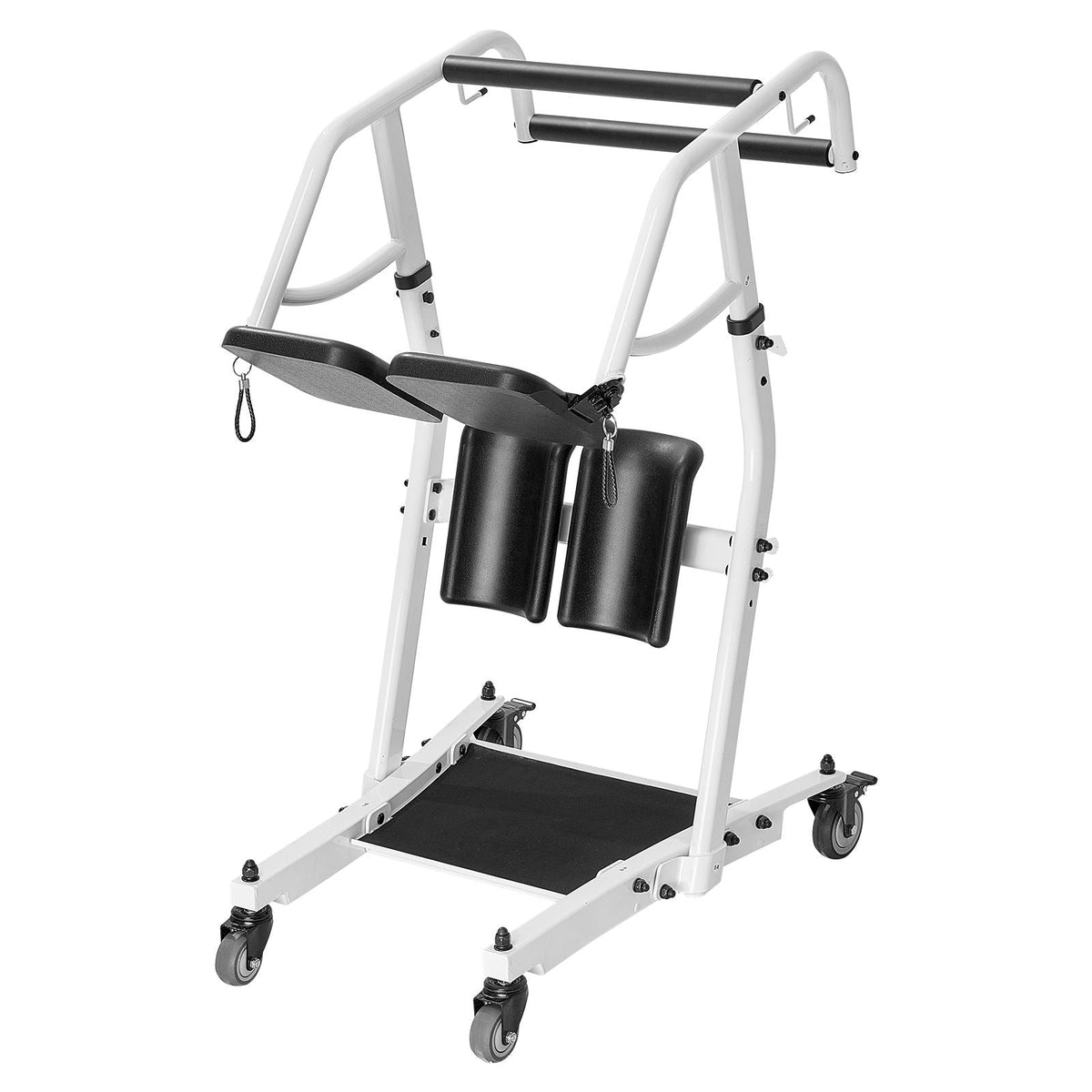 Stand Assist Patient Lift, Easy Sit-to-Stand Transfer Chair for Seniors Disabled - with Adjustable Knee Pads, PU Seat Pad & Lockable Wheels, 400 lbs Strong Capacity for Home Nursing Care