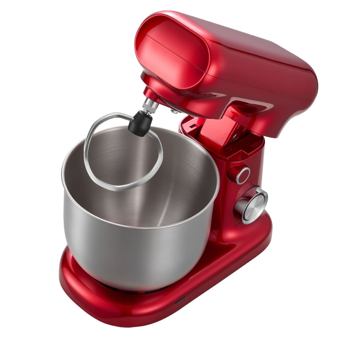 Stand Mixer, 3 QT Electric Kitchen Mixer, 300W Dough-Mixer, 10 Speeds Tilt-head Food-Mixer with Stainless Steel Bowl, Dough Hook, Whisk, Beater, for Baking, Mixing, Whipping & Kneading, Red