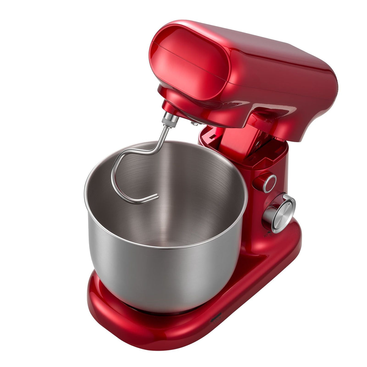 Stand Mixer, 3 QT Electric Kitchen Mixer, 300W Dough-Mixer, 10 Speeds Tilt-head Food-Mixer with Stainless Steel Bowl, Dough Hook, Whisk, Beater, for Baking, Mixing, Whipping & Kneading, Red