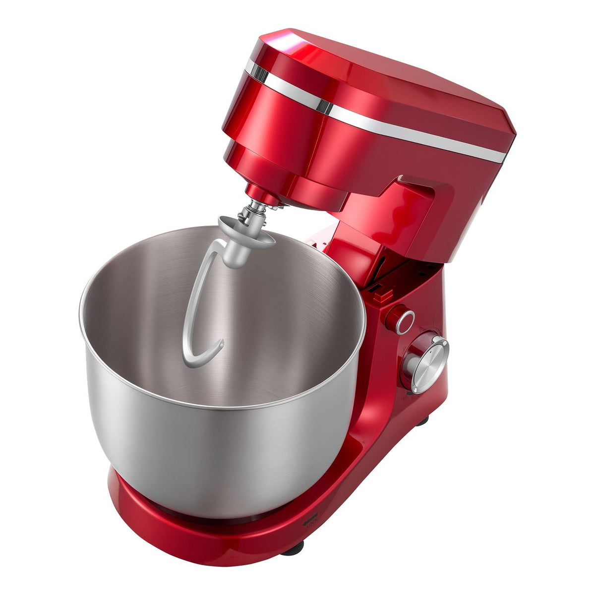 Stand Mixer, 6 QT Electric Kitchen Mixer, 300W Dough-Mixer, 10 Speeds Tilt-head Food-Mixer with Stainless Steel Bowl, Dough Hook, Whisk, Beater, for Baking, Mixing, Whipping & Kneading, Red