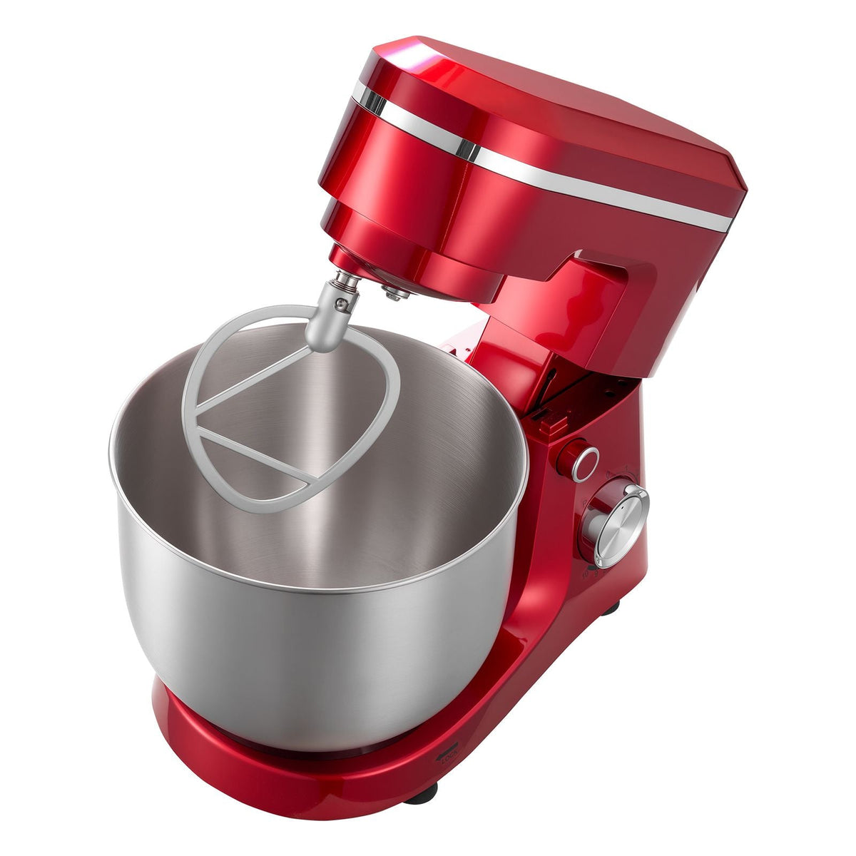 Stand Mixer, 6 QT Electric Kitchen Mixer, 300W Dough-Mixer, 10 Speeds Tilt-head Food-Mixer with Stainless Steel Bowl, Dough Hook, Whisk, Beater, for Baking, Mixing, Whipping & Kneading, Red