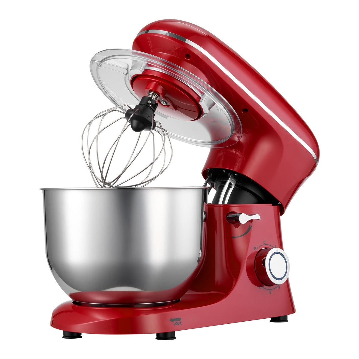Stand Mixer, 6 QT Electric Kitchen Mixer, 660W Dough-Mixer, 6 + Pulse Speeds Tilt-head Food-Mixer with Stainless Steel Bowl, Dough Hook, Whisk, Beater, for Baking, Mixing, Whipping & Kneading