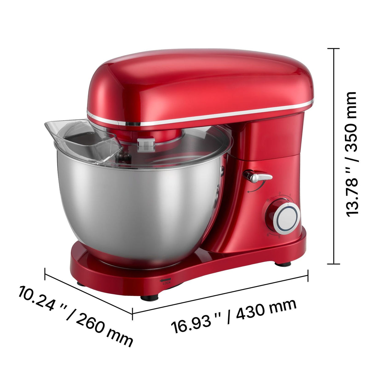 Stand Mixer, 8.2 QT Electric Kitchen Mixer, 660W Dough-Mixer, 6 + Pulse Speeds Tilt-head Food-Mixer with Stainless Steel Bowl, Dough Hook, Whisk, Beater, for Baking, Mixing, Whipping & Kneading