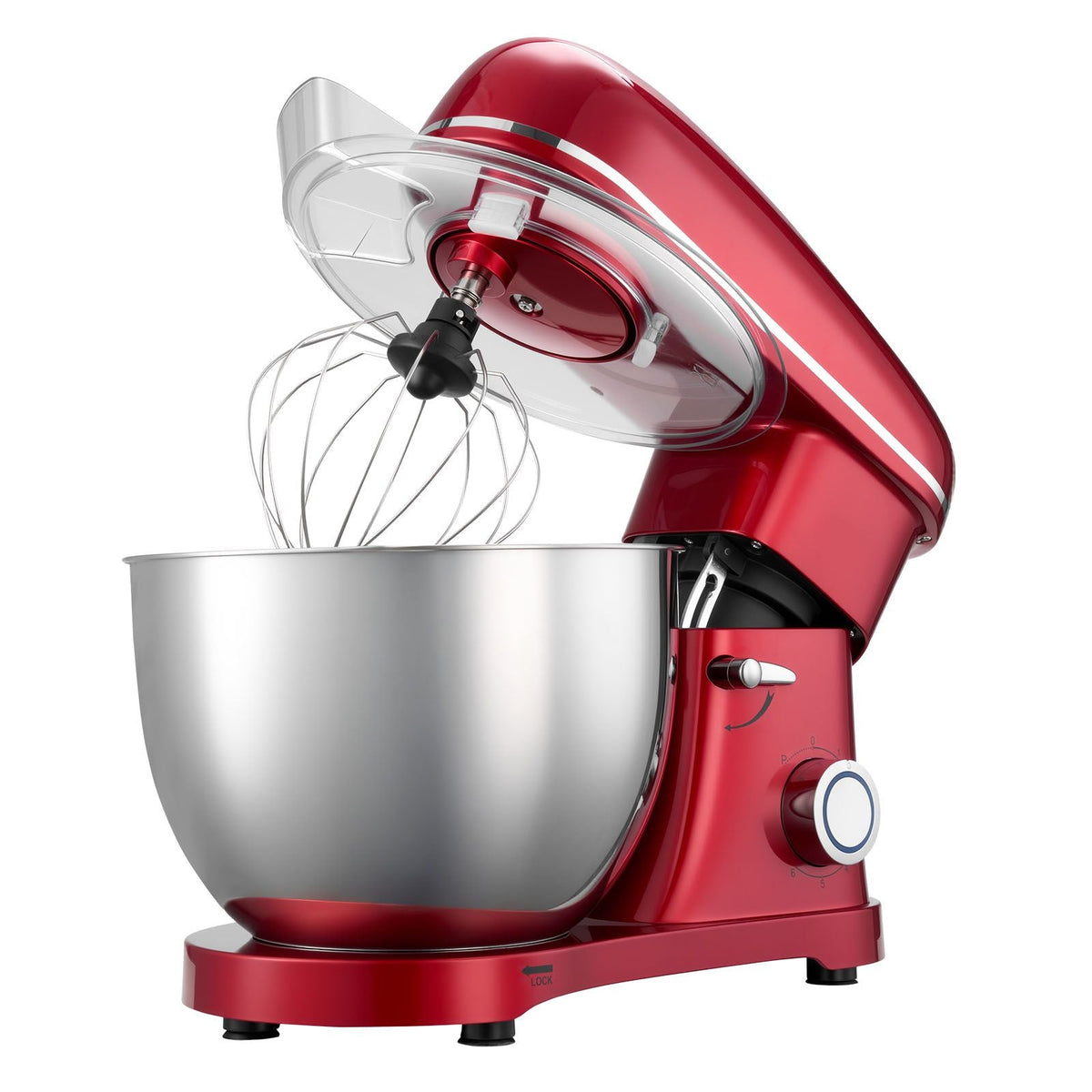 Stand Mixer, 8.2 QT Electric Kitchen Mixer, 660W Dough-Mixer, 6 + Pulse Speeds Tilt-head Food-Mixer with Stainless Steel Bowl, Dough Hook, Whisk, Beater, for Baking, Mixing, Whipping & Kneading
