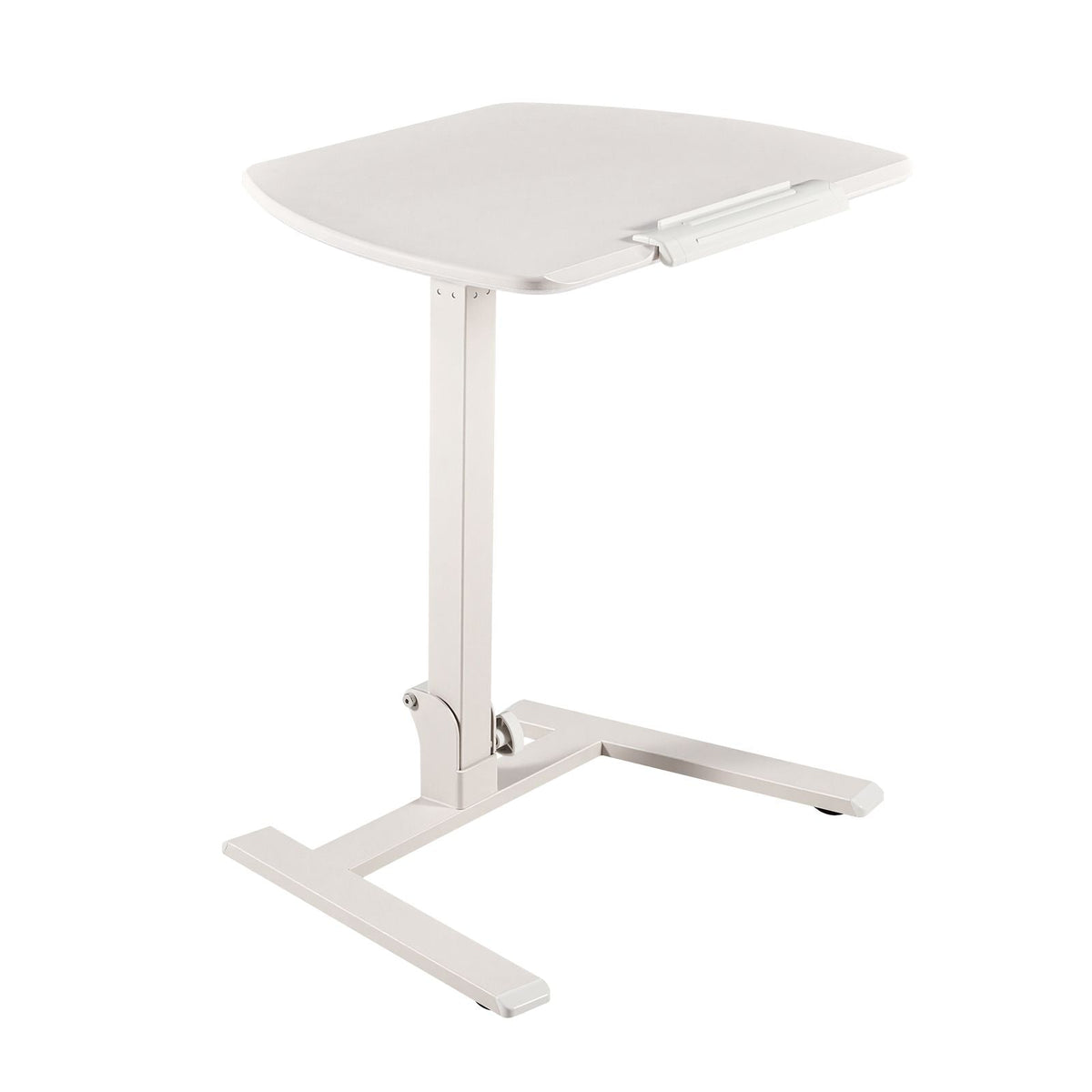 Standing Desk, Adjustable Height Mobile Stand Up Desk with Tilting Desktop, 25.6 x 19 in Small Computer Sit Stand Workstation, 33 lbs Capacity, Pneumatic Lift for Home Office, Fully Assembled