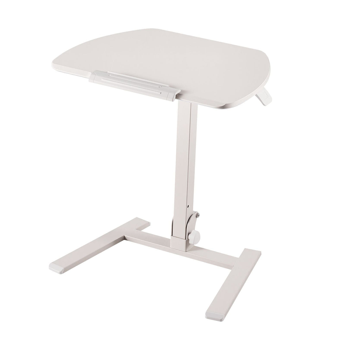 Standing Desk, Adjustable Height Mobile Stand Up Desk with Tilting Desktop, 25.6 x 19 in Small Computer Sit Stand Workstation, 33 lbs Capacity, Pneumatic Lift for Home Office, Fully Assembled