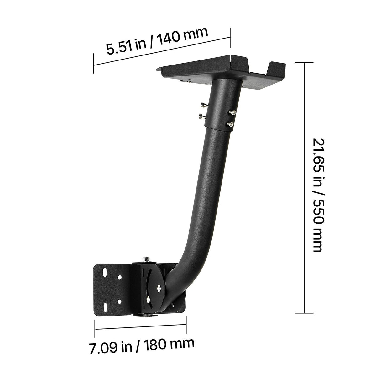 Starlink Gen 3 Mount, Adjustable Angle Wall Mounting Standard Gen 3 Pipe Kit, Heavy-Duty Steel Long Starlink Pole Adapter, Compatible with Gen3 and V3, Easy to Assembly, Black