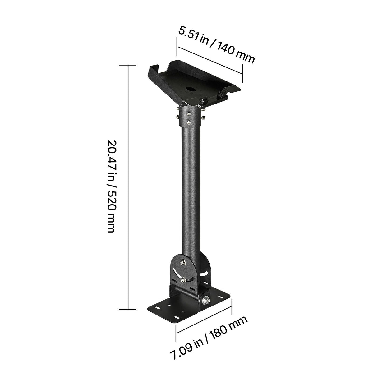 Starlink Gen 3 Roof Mount, 30-150° Adjustable Angle Mounting Roof Pole Adapter, Heavy-Duty Steel Starlink Standard Gen 3 Pipe Kit, Compatible with Gen3 and V3, Easy to Assembly, Black