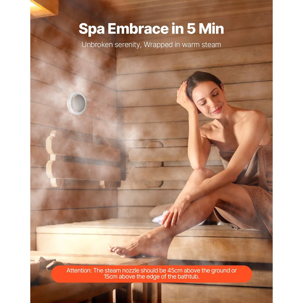 Steam Generator, 4 kW Steam Shower System with Controller for Home Sauna Bath Spa, Commercial Auto Drain Kit with Overheat, Dry-Run & Overpressure Protection, 10 Min to 24h Efficient, Black